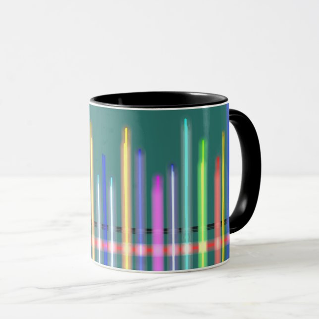 colorful soundwaves  mug (Front Right)