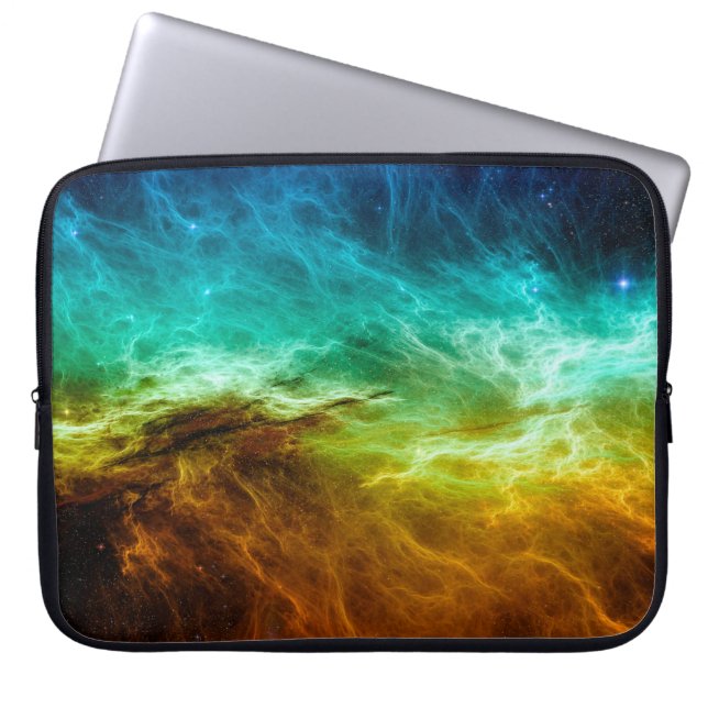 Colorful space nebula background,abstract,astronom laptop sleeve (Front)