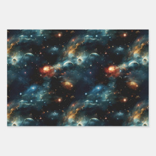 Colorful Space Wrapping Paper