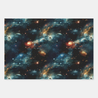Colorful Space Wrapping Paper