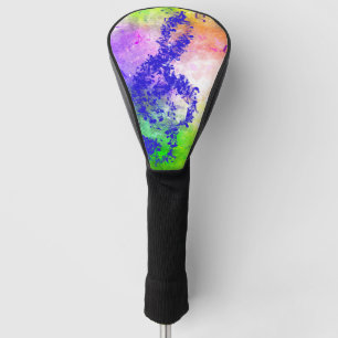 colorful sparkling music golf head cover