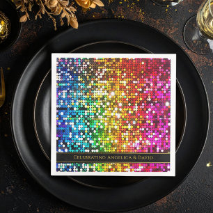 Colorful Sparkling sequins Paper Napkin