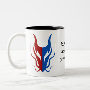 colorful speech bubble Two-Tone coffee mug