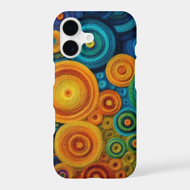 Colorful Spiral Abstract Pattern Geometric Swirl (Back)