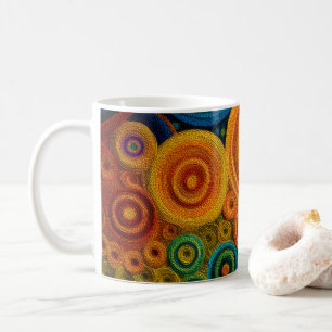 Colorful Spiral Abstract Pattern Geometric Swirl Coffee Mug
