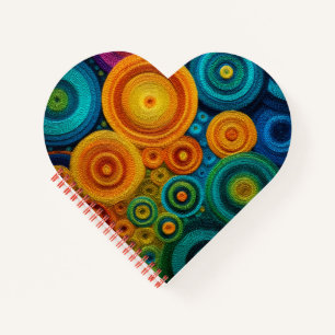 Colorful Spiral Abstract Pattern Geometric Swirl Notebook