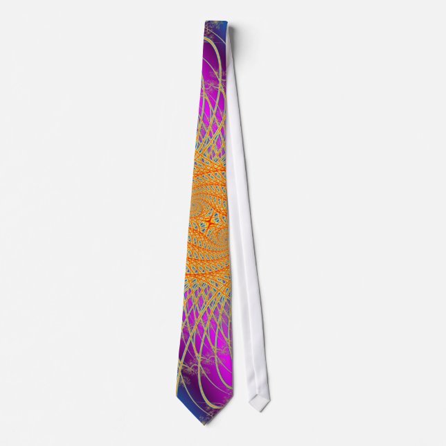 Colorful Spiral Pattern Tie (Front)