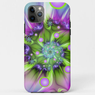 Colorful Spiral Round Shapes Abstract Fractal Art iPhone 11 Pro Max Case