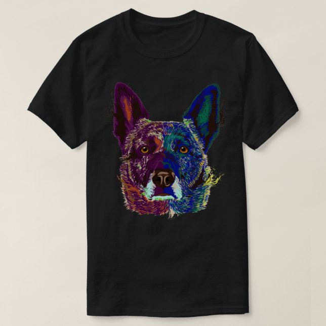 Colorful Splash Dog Dutch Shepherd Pullover  (Design Front)