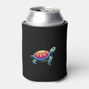 Colorful Splash Eastern Box Turtle (1) Can Cooler