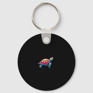Colorful Splash Eastern Box Turtle (1) Key Ring