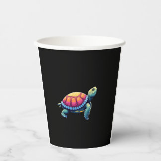 Colorful Splash Eastern Box Turtle (1) Paper Cups