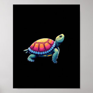 Colorful Splash Eastern Box Turtle (1) Poster