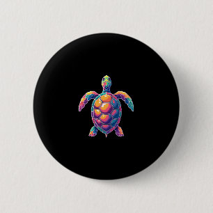 Colorful Splash Eastern Box Turtle (2) 6 Cm Round Badge