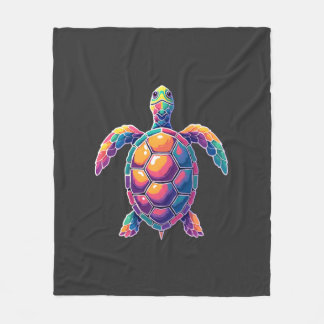 Colorful Splash Eastern Box Turtle (2) Fleece Blanket