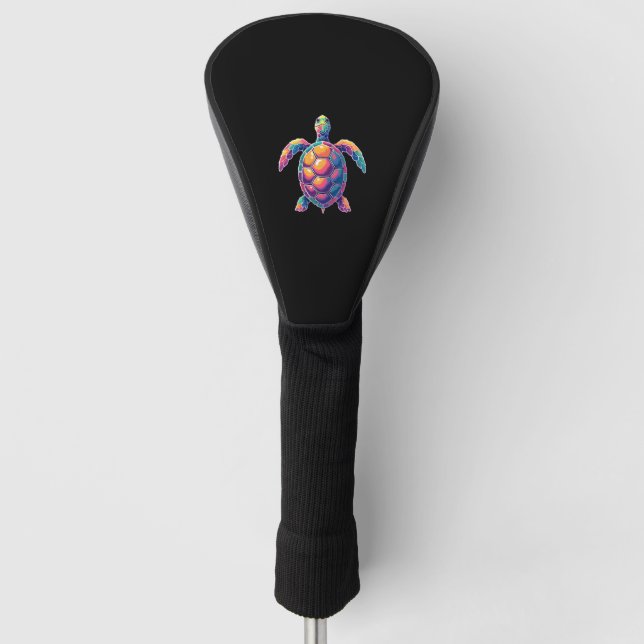 Colorful Splash Eastern Box Turtle (2) Golf Head Cover (Front)