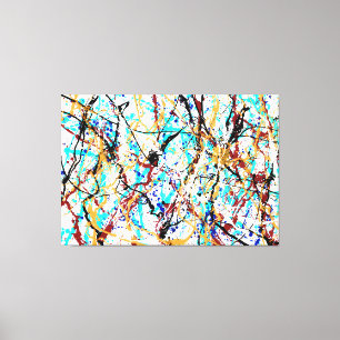 COLORFUL SPLATTER LIII - Action painting - Canvas Print