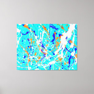 COLORFUL SPLATTER LVII - Action painting - Canvas Print