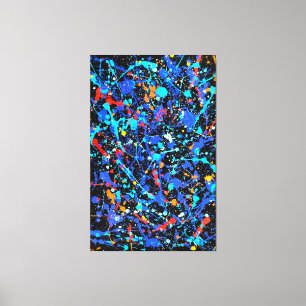 COLORFUL SPLATTER XIX - Action painting -Abstract- Canvas Print