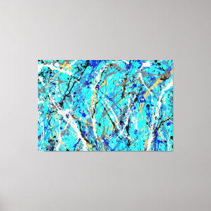 COLORFUL SPLATTER XLIV - Action painting - Canvas Print