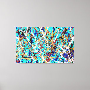 COLORFUL SPLATTER XLVIII - Action painting - Canvas Print