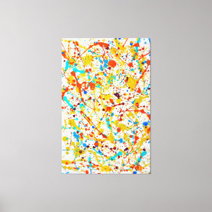 COLORFUL SPLATTER XX - Action painting -Abstract- Canvas Print