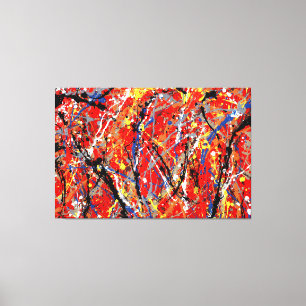 COLORFUL SPLATTER XXIX - Action painting - Canvas Print