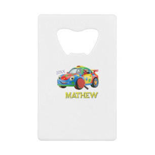 COLORFUL SPORTS CAR PADDLE MAN KIDS NAME YEAR 20XX