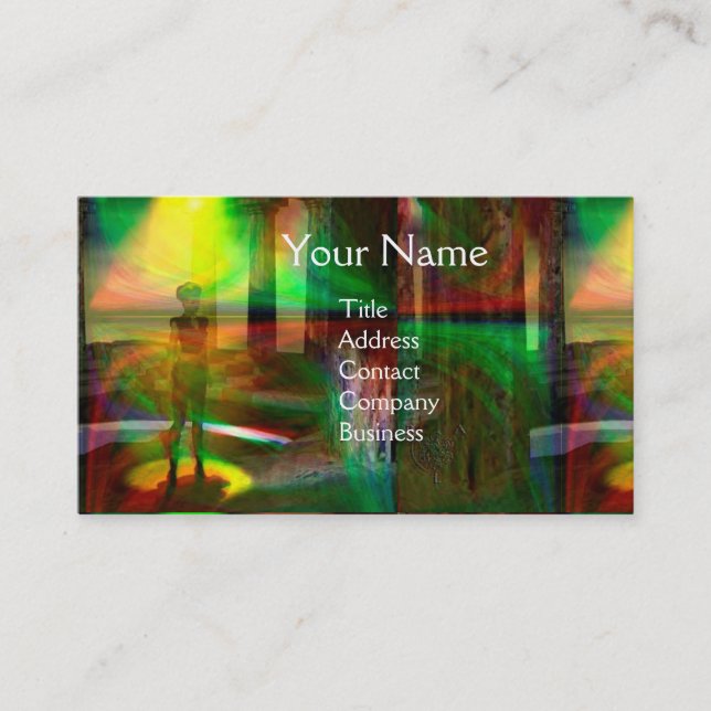 COLORFUL SPOTLIGHTS AND SCENIC LIGHT STREAMS BUSINESS CARD (Front)
