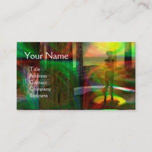 COLORFUL SPOTLIGHTS AND SCENIC LIGHT STREAMS BUSINESS CARD