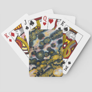 Colorful Spotted Ocean Jasper Playing Cards