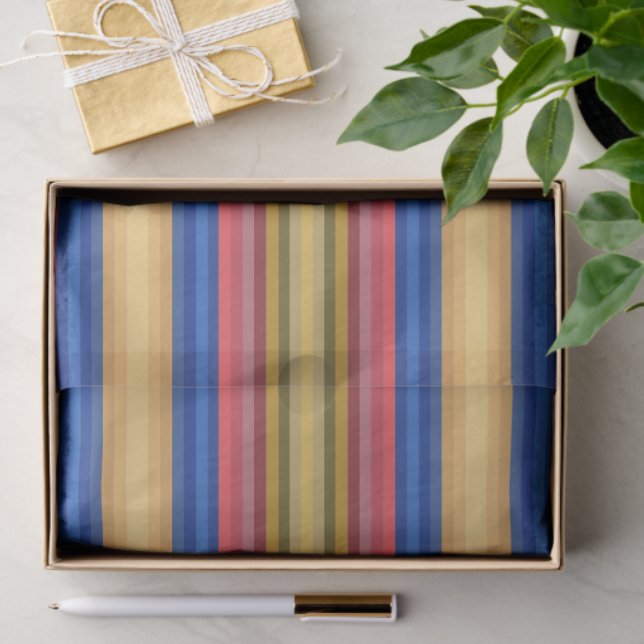 Colorful Spring And Summer Fashion Show Stripes Tissue Paper (Gift)