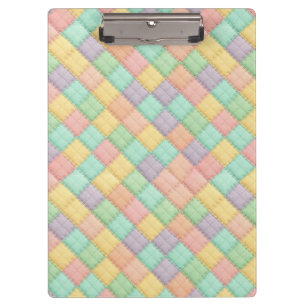 Colorful spring/Easter vintage patchwork quilt Clipboard