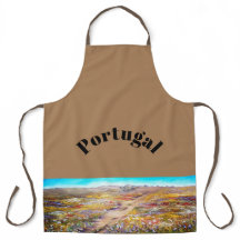 COLORFUL SPRING FIELD IN PORTUGAL ADULT APRON
