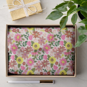 Colorful Spring Floral Garden Gift Wrapping Paper
