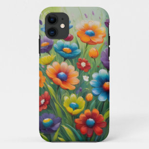 Colorful spring flowers iPhone 11 case