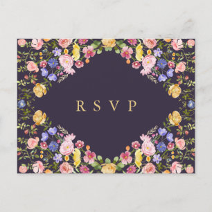Colorful Spring Wildflower Meadow Garden RSVP Postcard
