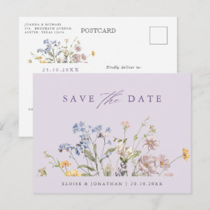 Colorful Spring Wildflower Meadow  Save the Date Postcard