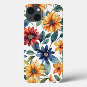 Colorful Spring Wildflowers Pretty Floral Pattern iPhone 13 Case
