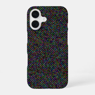 colorful squares geometric unique vibrant pattern iPhone 16 case