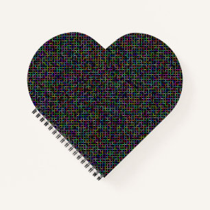 colorful squares geometric unique vibrant pattern notebook