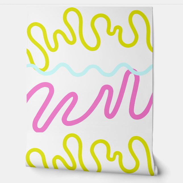 Colorful Squiggly Lines Wallpaper (Unrolling)