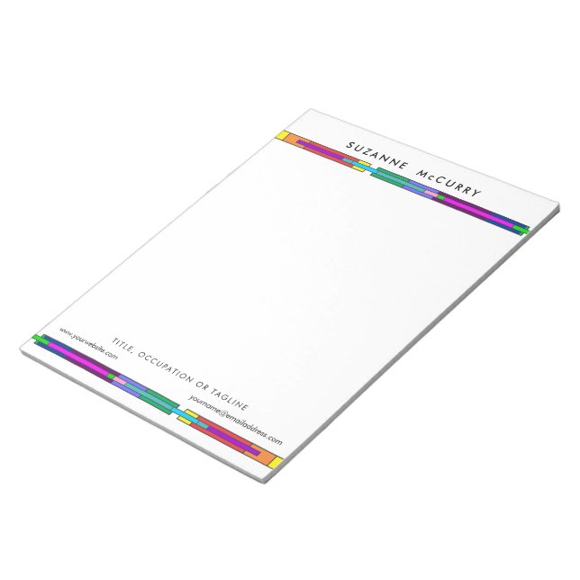 Colorful Stained Glass Design Notepad (Angled)