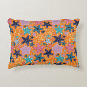 Colorful Star fishes Decorative Cushion