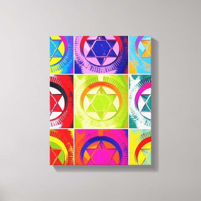 Colorful Star of David Design Print (Front)