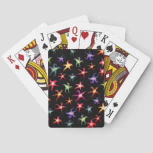 Colorful Starfishes, Sea stars Playing Cards