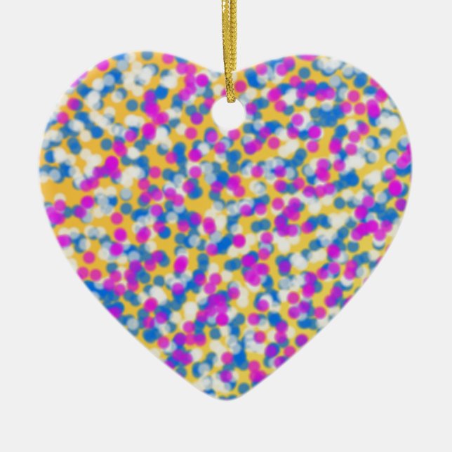 colorful stars ceramic tree decoration (Front)