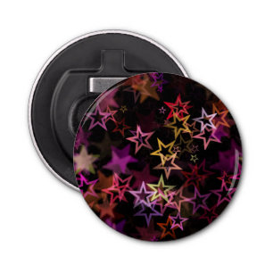Colorful Stars Dance Whimsically Bottle Opener