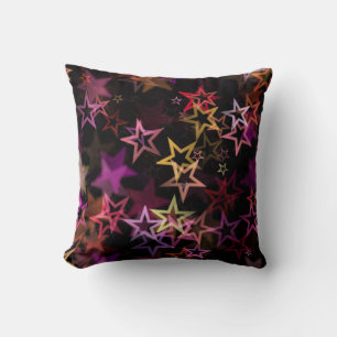 Colorful Stars Dance Whimsically Cushion