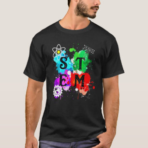 Colorful Stem Squad  Students & Teachers Crew T-Shirt